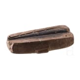 Half of a stone mould for a spearhead, late Bronze Age, 12th &ndash; 9th century B.C.