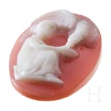 A agate stone cameo with Hebe and the eagle of Zeus, 19th century