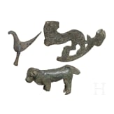 Three ancient Greek and Roman bronze animal sculptures, 7th century B.C. - 3rd century A.D.