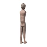 A Chinese painted clay figure of a standing nude man, Han Dynasty, circa 150 B.C.
