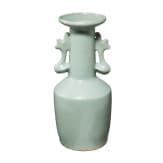 A fine Longquan celadon Kinuta vase in mallet form, probably southern Song Dynasty (1127 - 1279)