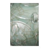 A molded Longquan celadon vase, probably Ming Dynasty