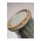 A molded Longquan celadon vase, probably Ming Dynasty