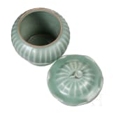 A Chinese Longquan-celadon lotus jar, probably Ming Dynasty