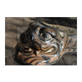 A Chinese painted Cizhou ware tiger pillow, 19th/20th century