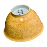 A yellow-glazed dragon cup with Yongzheng mark, probably of that period