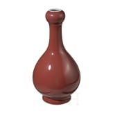 A Chinese copper-red garlic-mouth vase, 20th century