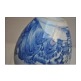 A Chinese blue and white glazed vase with lake and landscape, probably Kangxi period (18th century)