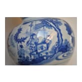 A Chinese blue and white double-gourd vase, probably Kangxi period, 18th century
