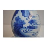 A Chinese blue and white double-gourd vase, probably Kangxi period, 18th century