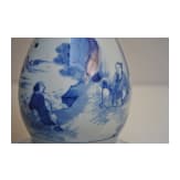 A Chinese blue and white double-gourd vase, probably Kangxi period, 18th century