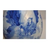 A Chinese blue and white double-gourd vase, probably Kangxi period, 18th century