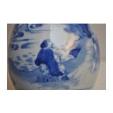 A Chinese blue and white double-gourd vase, probably Kangxi period, 18th century