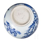 A Chinese blue and white jar with flowers, probably Kangxi period (early 18th century)