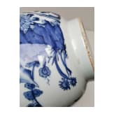 A Chinese blue and white jar with flowers, probably Kangxi period (early 18th century)