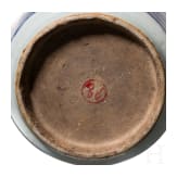 A blue and white brush pot, Guangxu period, circa 1890