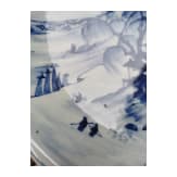 A Chinese blue and white porcelain charger with river and mountain scene, probably 19th/20th century