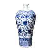 A large Chinese blue and white Meiping vase, 20th century