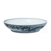 A Chinese Doucai-dragon dish with Yongzheng six-character mark, 20th century