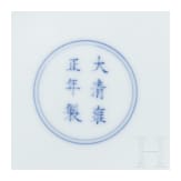 A Chinese Doucai-dragon dish with Yongzheng six-character mark, 20th century