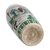 A large Chinese famille verte vase with figural scene, 19th/20th century