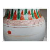 A large Chinese famille verte vase with figural scene, 19th/20th century