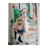 A large Chinese famille verte vase with figural scene, 19th/20th century