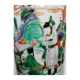 A large Chinese famille verte vase with figural scene, 19th/20th century