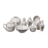 Eleven pieces of Chinese porcelain, famille rose, blue and white, 20th century