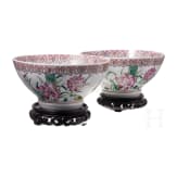 Two Chinese famille rose porcelain bowls with ducks, Republic period