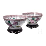 Two Chinese famille rose porcelain bowls with ducks, Republic period