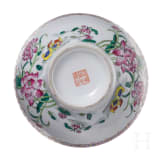 Two Chinese famille rose porcelain bowls with ducks, Republic period