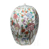 A large Chinese famille rose ginger jar, 20th century