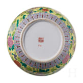 A large Chinese bowl with cover with Qianlong six-character mark, circa 1950