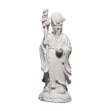 A Chinese blanc-de-chine porcelain figure of Shoulao, 20th century