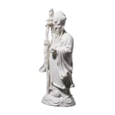 A Chinese blanc-de-chine porcelain figure of Shoulao, 20th century