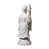 A Chinese blanc-de-chine porcelain figure of Shoulao, 20th century