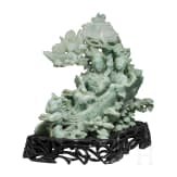 A Chinese jade carving with dragon boat, 20th century