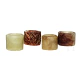 Four Chinese jade archer's rings, 18th/19th century