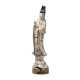A large Chinese bone figure "Chilian Guanyin", 20th century