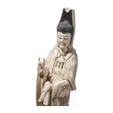 A large Chinese bone figure "Chilian Guanyin", 20th century