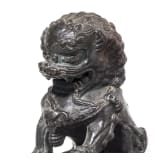 A pair of small Chinese temple lions, 20th century