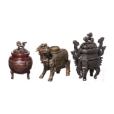 Three Chinese bronzes, 20th century
