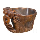 A small Chinese rhino-horn cup, 18th/19th century