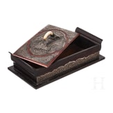 A silver-mounted Chinese jewellery box, 19th century