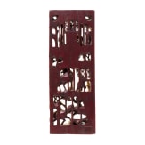 A figurally carved Chinese wood panel, probably Republic period (1912 - 1949)