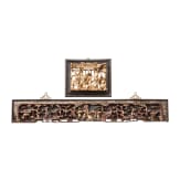 Two Chinese figurally carved and gilded wood panels, early 20th century