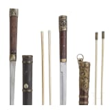Two Chinese cutlery sets, circa 1900