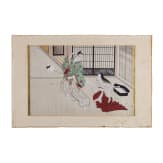 Three Japanese genre paintings, 19th century