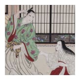 Three Japanese genre paintings, 19th century